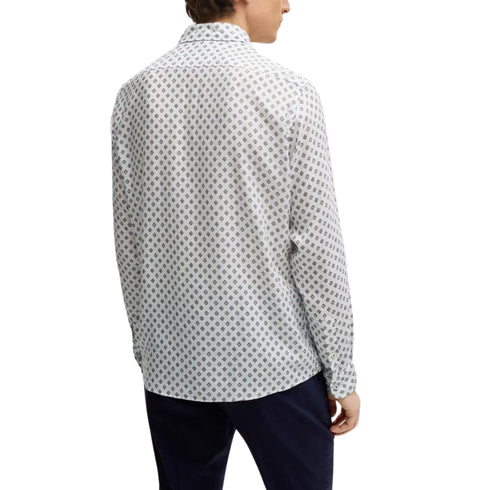 Boss Camicia ml Camicia Uomo con colletto stile Kent Bianco - Francavilla Moda